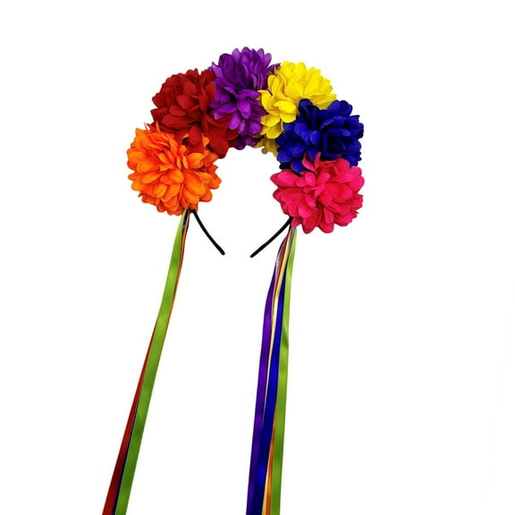 Halloween Bride Flower Crowns Headbands Wedding Tassels and Floral Hair Accessory for Costume Parties Props