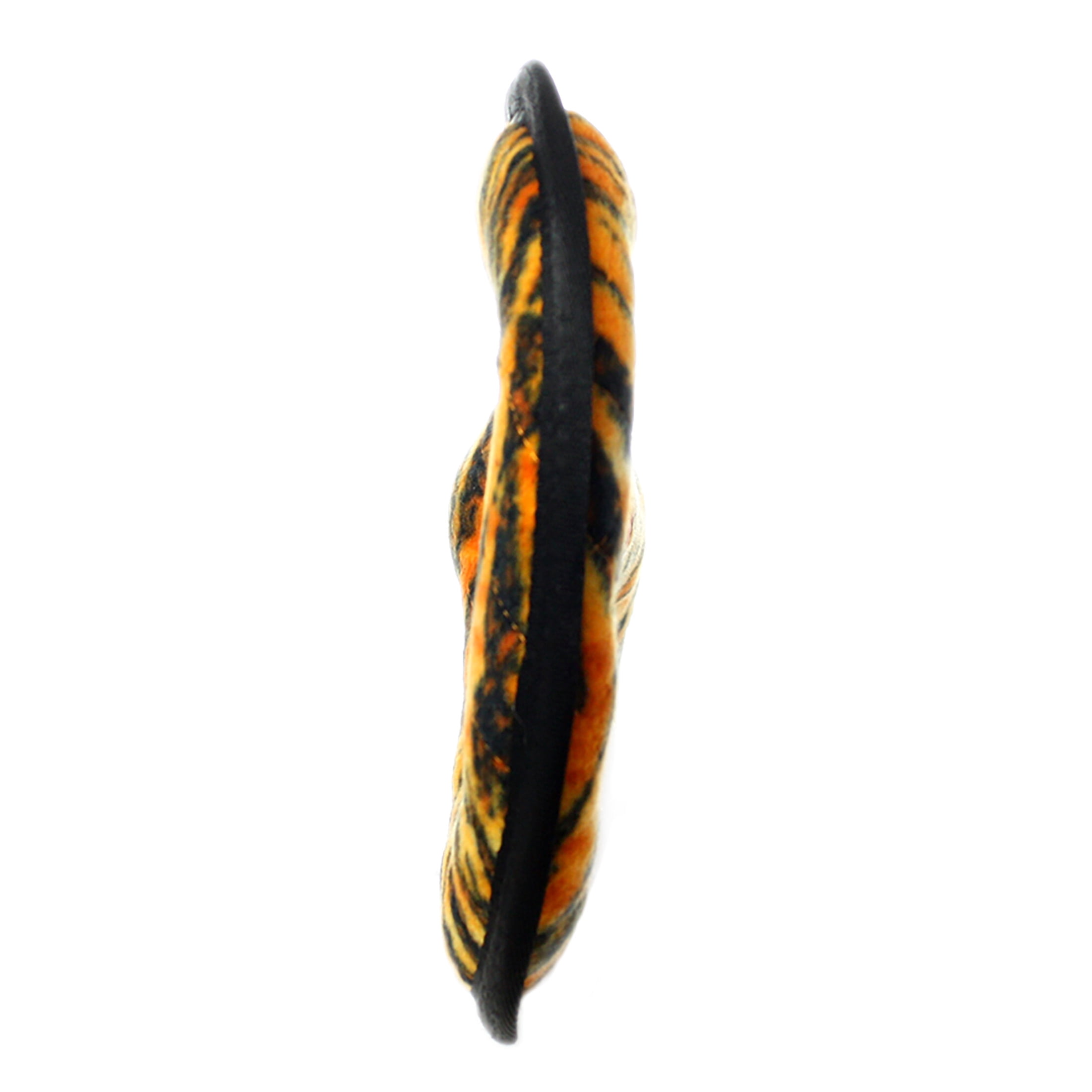 Tuffy Mega Tug Oval Tiger Durable Plush Squeaky Dog Toy
