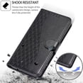 thumbnail image 4 of TECH CIRCLE For iPhone 12 Pro /iPhone 12 Wallet Case,Folio Flip Kickstand Shockproof Protective PU Leather Cover with Card Slot Cash Pocket Carrying Wrist Strap for Apple iPhone 12 Pro/iPhone 12,Black, 4 of 7