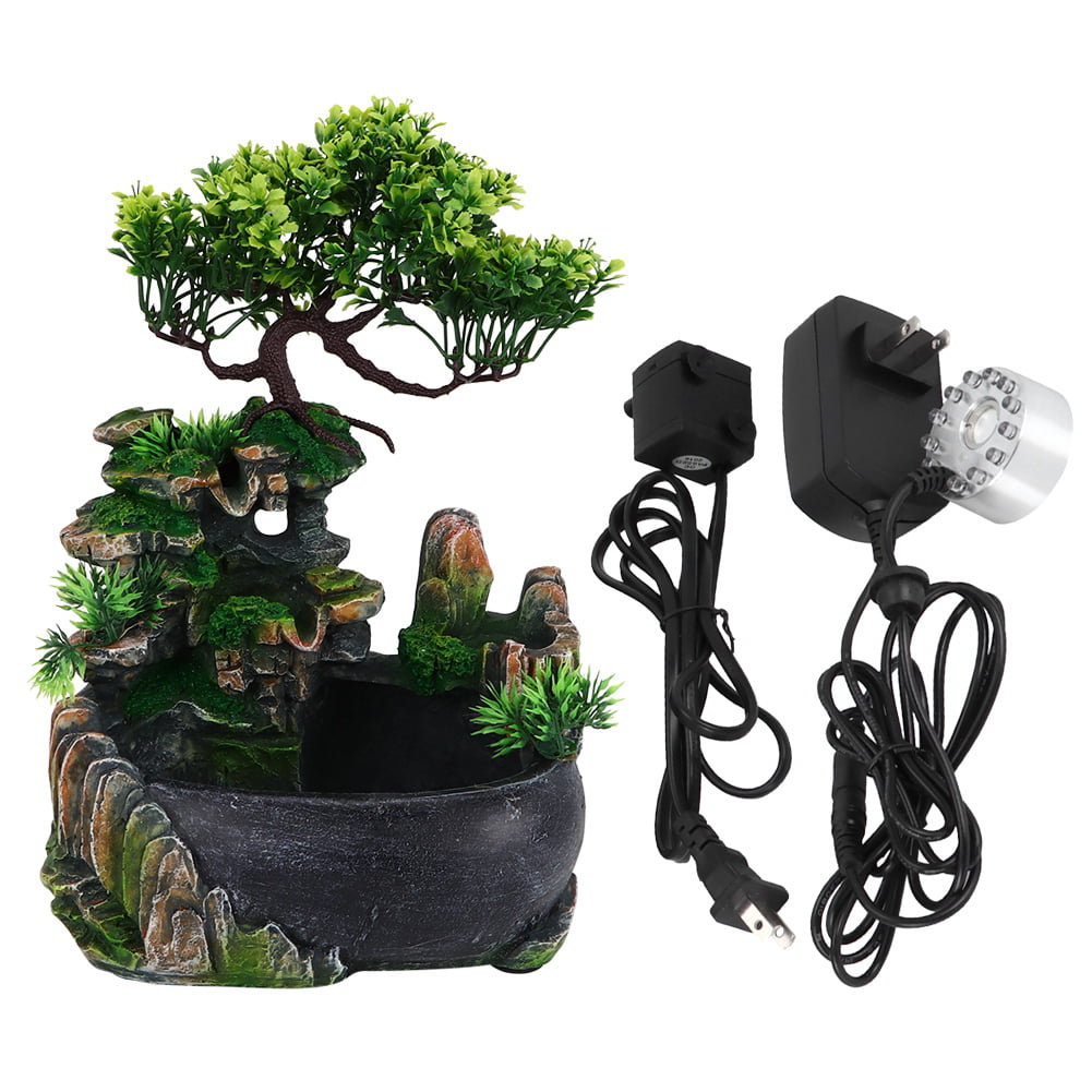 Home Aquariums Plant Perfect for Office Atomizing Humidifier Bedroom Desk Décoration SURPRIZON Indoor Relaxation Desktop Fountain Waterfall with Rockery