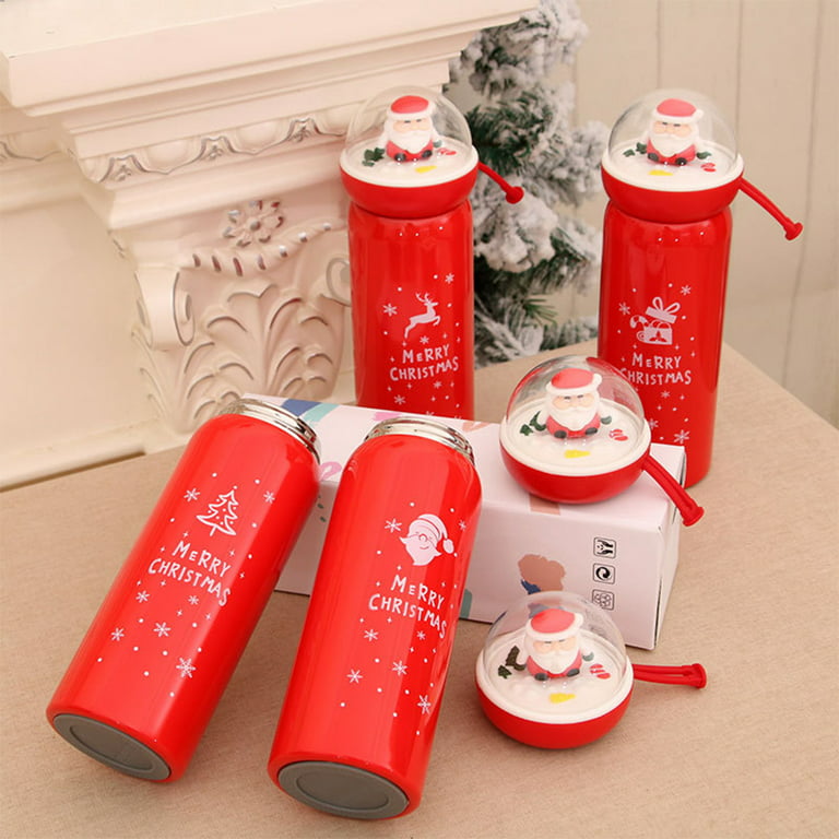 Christmas Vacuum Flask Insulated Water Bottles Travel - Temu