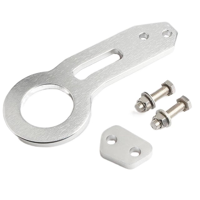 Scienceny Gancho de remolque de aleación de aluminio Gancho de remolque de carreras universal Práctico anillo de remolque trasero con tornillos Juntas Cámaras de salpicadero de coche No. 4 Scienceny VI009017-04
