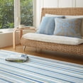 thumbnail image 4 of Dash & Albert Daphne Stripe Handwoven Cotton Rug, 2' 6" x 8', French Blue, 4 of 7