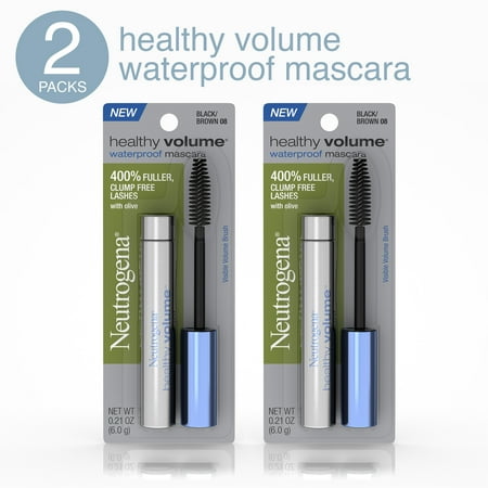 Neutrogena Healthy Volume Waterproof Mascara, Black/Brown 08, 0.21 oz