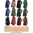 thumbnail image 4 of Fangasis Women Shirt Dress Long Sleeve T-shirt With Belt Mini Dresses Ladies Casual Tunic Blouse Loose Work Tops Haze Blue XL, 4 of 4