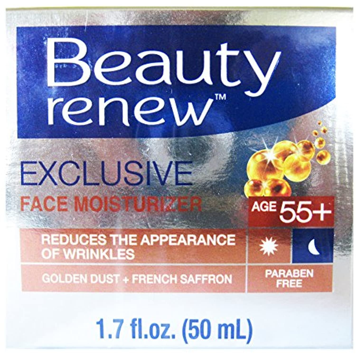 Beauty Renew 55+ Exclusive Day & Night Cream Golden Dust and French Saffron 1.7 fl. Oz