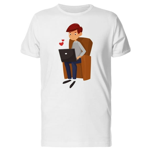 Child In Love With A Laptop Tee Men's -Image by Shutterstock