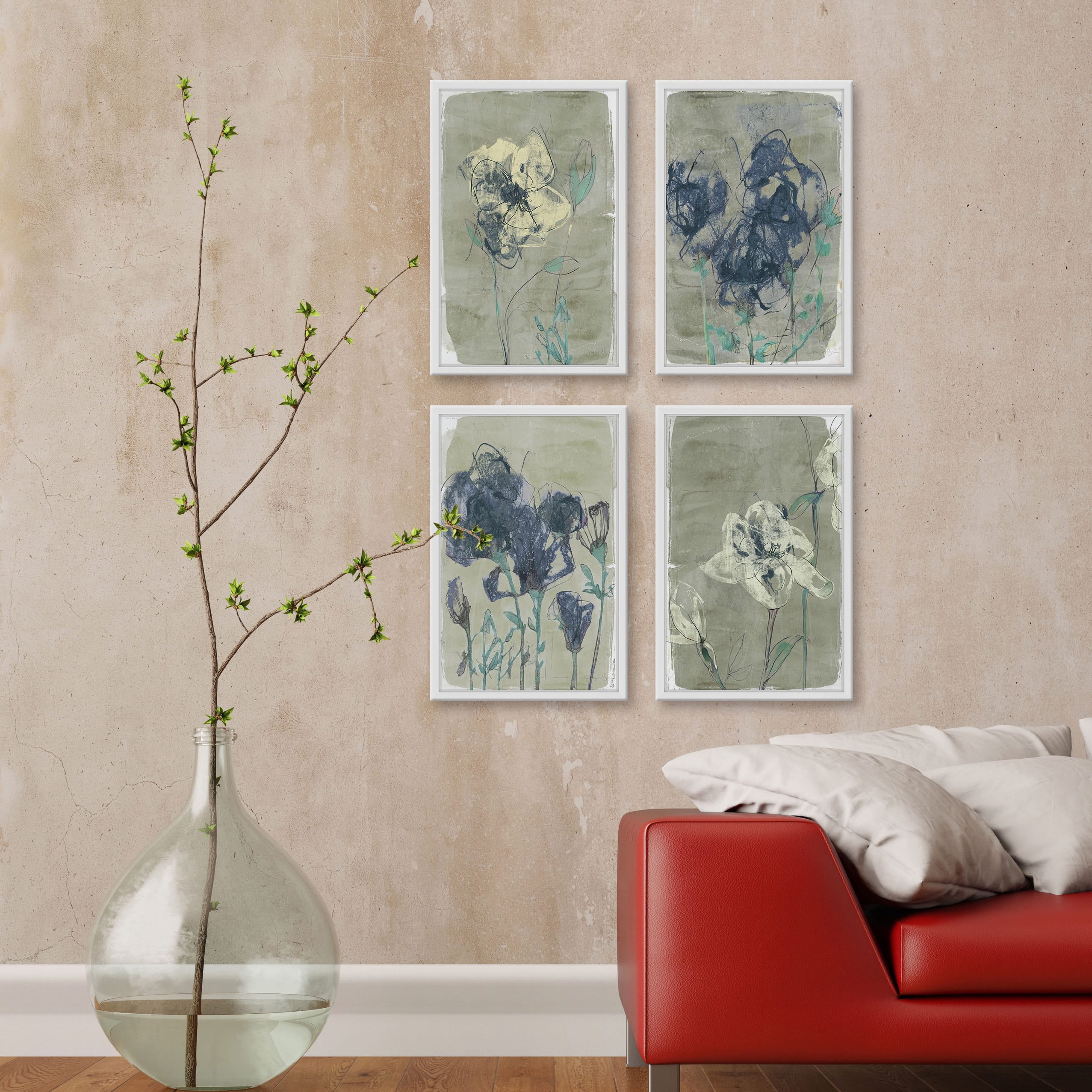 Undefined Blooms Quadriptych