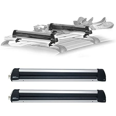 Rooftop SnowRack Plus Ski Rack for Cars Fits 6 Pairs Skis or Fits 4 Snowboards. Fit most of the flat and round and thick