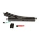 thumbnail image 1 of Bachmann Trains - Ajuste a presi&oacute;n E-Z Track Remote Turn - Derecha (1/Tarjeta) - Carril de aleaci&oacute;n de Acero con Plataforma Negra - Escala HO Bachmann NA, 1 of 5