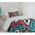 thumbnail image 4 of Ambesonne Grunge Quilted Bedspread Set 2 Pcs, Hip Hop Culture Graffiti, Twin Size, Multicolor, 4 of 6