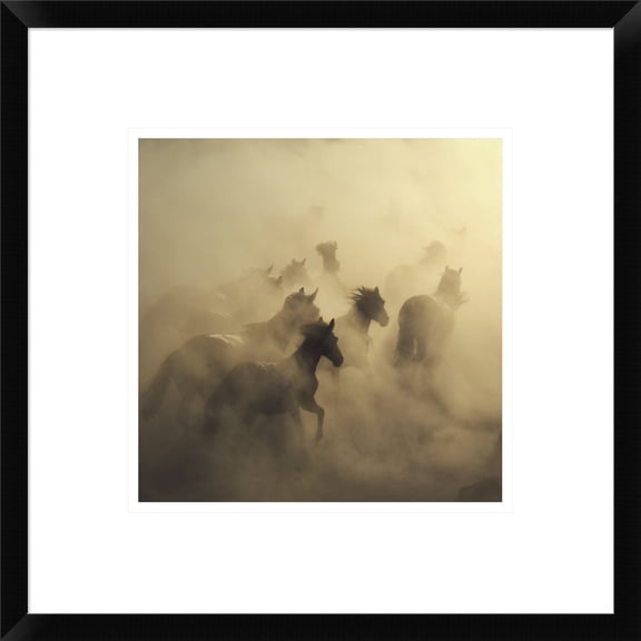 Global Gallery Huseyin Taskin 'Migration Of Horses' Framed Wall Art