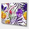 thumbnail image 3 of Designart ' VIntage Tropical Flowers IX ' Traditional Canvas Wall Art Print, 3 of 4