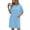 Blue#1, variant on Women's Polka Dot Print T-Shirt Midi Dress with Pockets Crew Neck Short Sleeve Casual Summer Sundress Loose Beach Vacation Dress