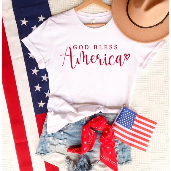 God Bless America ShirtPatriotic 4th of July Tee All Size S-5Xl