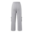 thumbnail image 4 of WILLBEST Pantalones Casuales para Mujer, de Cintura Alta, Lisos, con Cordones, para el Trabajo, con Bolsillo y Pierna Recta, para Uso Diario y Diario. Chica, 4 of 6