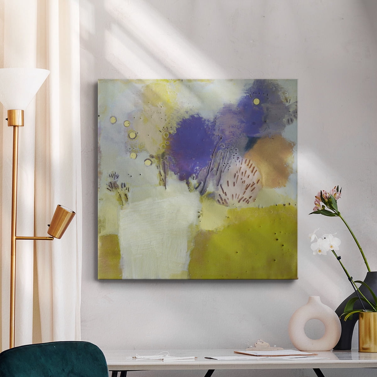 Wexford Home Blume I-Premium Gallery Wrapped Canvas, 24" x 24" - Ready to Hang