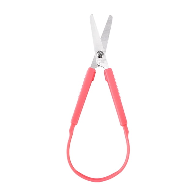 Loop Scissors for Children and Teens and 5 5Inches (6 Pack) Colorful Looped Design Right and Lefty Support Small Easy Open Handles for