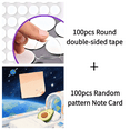 thumbnail image 4 of 100 Pcs Avocado Sticky Notes 3.54x3.54 Inches with 100 Double-Sided Round Tapes - Elegant & Sentimental Mini Message Cards for Notes & Decoration, 4 of 17