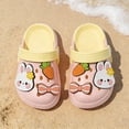 thumbnail image 2 of CUZIBR Girls Toddler Kids Clogs Garden Shoes Cute Cartoon Bunny Pattern Anti- Flat Sole Flexible Indoor Outdoor Waterproof Beach Pool Sandal Holiday Casual Sandals Footwear,RD1,2-2.5 Years, 2 of 8