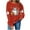 Halloween Sweatshirt-Red, variant on Sweatshirt for Women Halloween Spooky Season Ghost Pumpkin Graphic Pullover Tops Long Sleeve Cute Crewneck T-Shirt Family Oversized Embroidered Graphic Shirt 2025 Funny Festival Fall OutfitsXdegoge