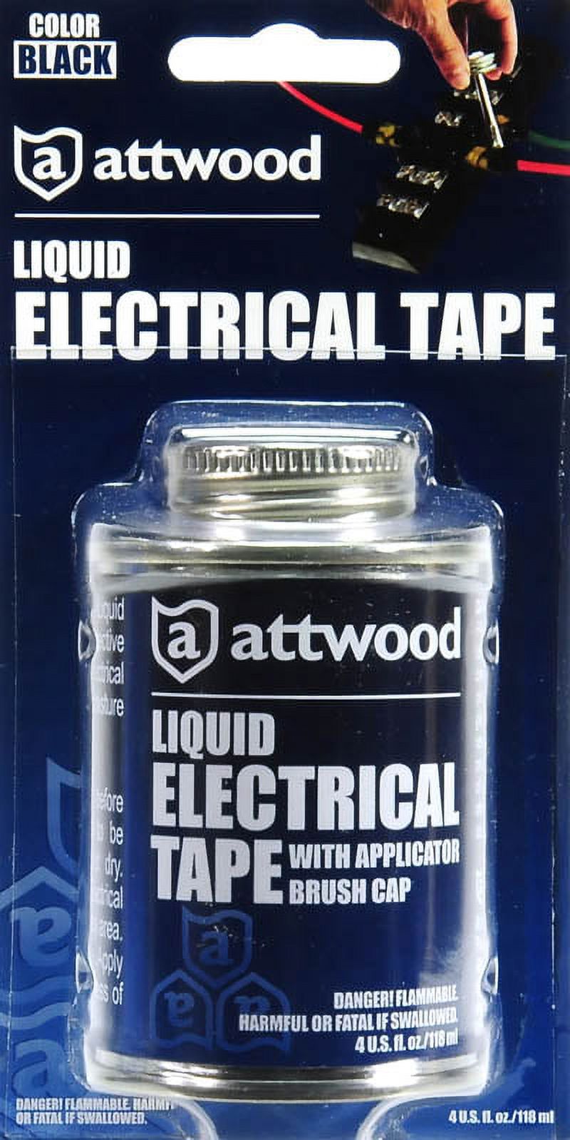 Attwood 4 oz Liquid Electrical Tape, Black