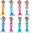 thumbnail image 2 of Disfraz De Sirena De Halloween Para Niños Traje De Baño De Playa Bikini De Tres Piezas, 2 of 4