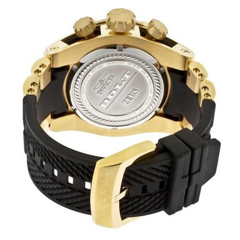 Invicta Men's Bolt Zeus Reserve Chrono Black Polyurethane & Carbon