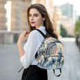 thumbnail image 6 of JIALIOU Mini Backpack Purse for Women Quilted Casual Daypack Small Travel Shoulder Bag, Wolf with Bright Moon, 6 of 7