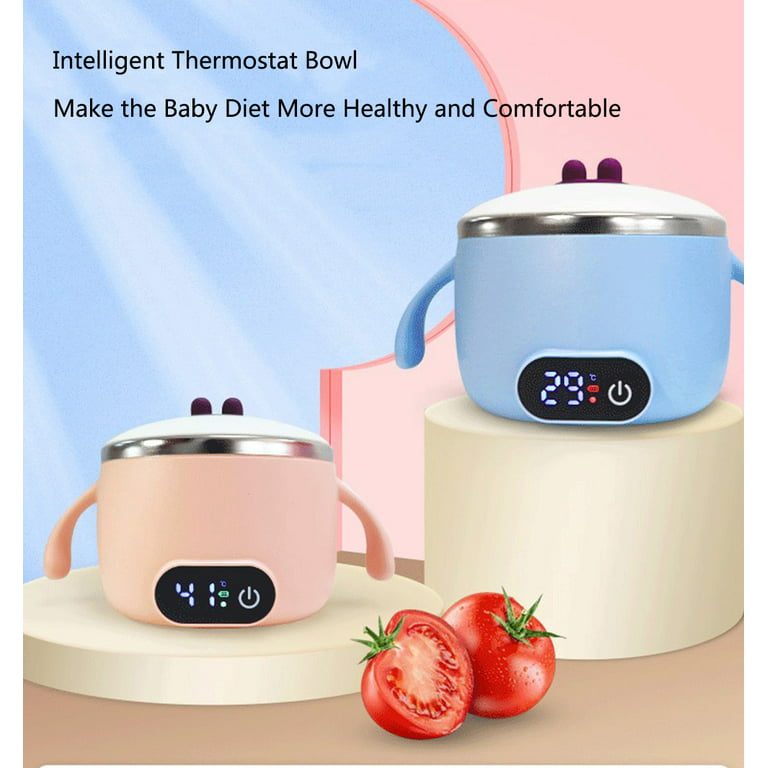 Keep Warm baby bowls with lid, Stainless Steel Baby Insulated Bowls to Keep  Food Hot, Smart Baby Feeding Bowl Keep Warm, USB Charging Electric Food  Warmer for Baby Child Teens 