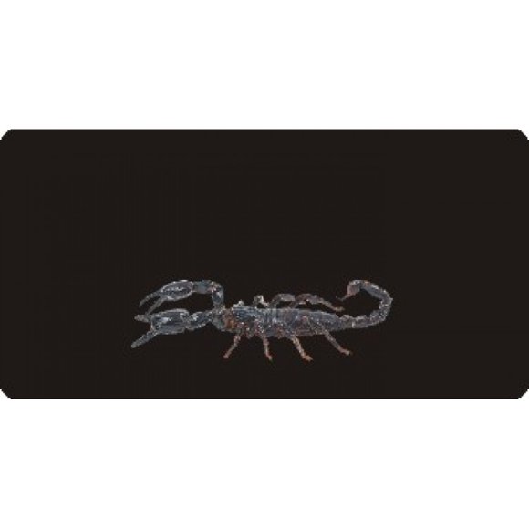 Scorpion On Black Photo License Plate