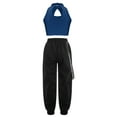 thumbnail image 2 of Miutii Kids Girls Hip Hop Jazz Dance Outfits Shiny Sequins Sleeveless Crop Tops with Pants Street Dancewear Navy Blue 10, 2 of 4
