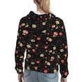 thumbnail image 7 of Wukai Red White Flowers Print Womens Hoodies Fleece Sweatshirts Long Sleeve Sweaters Pullover Fall Outfits Winter Clothes-Large, 7 of 7
