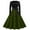 001 Army Green, variant on Women's Vintage Hepburn Style Maxi Dresses Classic Long Sleeve Crew Neck A Line Flowy Dress With Belt