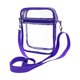 thumbnail image 1 of Bolso bandolera transparente de PVC para mujer, correa ajustable transparente. Violeta Grande, 1 of 9