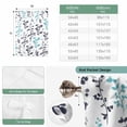 thumbnail image 6 of Aqua Grey Botanical Balloon Curtains for Windows, Bedroom Curtains 54 Inch Length, Watercolor Spring Floral Summer Leaf Tie Up Curtains Panels Thermal Insulated Bathroom Curtains Window 42"x54", 6 of 8
