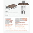thumbnail image 5 of Door Awning Canopy 38x78 in, Exterior Front Door Window Awning with Drainage & Metal Bracket, Polycarbonate Rain Snow Sun Protection Overhang for Porch Patio, Brown, 5 of 6