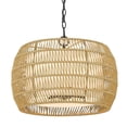 thumbnail image 2 of Golden Lighting Everly 4-Light Wicker / Rattan Chandelier in Matte Black/Natural, 2 of 2