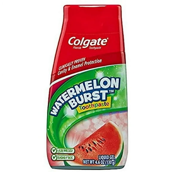 Colgate Kids 2 In 1 Toothpaste & Mouthwash, Watermelon Flavor, 4.6 Oz 130 G