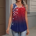 thumbnail image 4 of Sewkxo Independence Day Tanks Top for Women 4th Of July Patriotic American Flag Print Patriotic Vests Summer Fashion Casual Baggy Fit T Shirt,Wine XL, 4 of 5