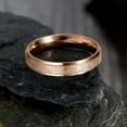 thumbnail image 3 of 4MM Rose Gold/Silver Frosted Band Men Women Stainless Steel Wedding Ring Sz 5-10, 3 of 9