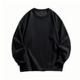 thumbnail image 2 of pstuiky manga larga para hombre, Camisa blusa con capucha ligera de color liso para hombre con cuello redondo suelto y base de regazo camisetas de hombre xxxl, 2 of 3