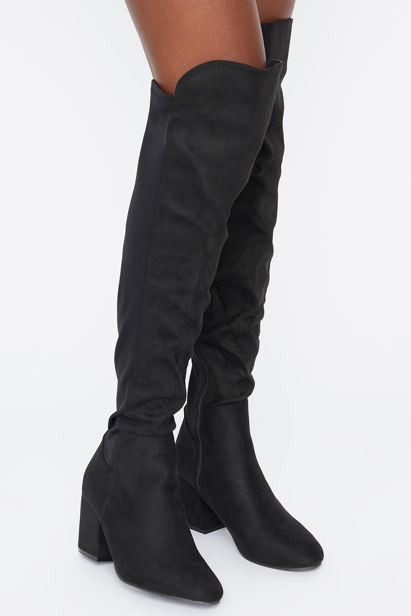 mid block heel boots