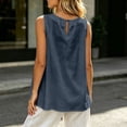thumbnail image 5 of WAYUTE Womens Tank Tops Crewneck Sleeveless Solid Color Breathable Basic Shirts Loose Fit Camisole Top Trendy Beach Casual Outdoor, 5 of 7