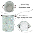 thumbnail image 5 of Jupean Laundry Basket, Collapsible Fabric Laundry Bag, Foldable Laundry Hamper, Folding Washing Bin,Round Laundry Basket With Handles, 5 of 7