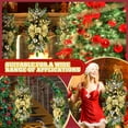 thumbnail image 7 of Christmas Artificial Swags 24" Xmas The Cordless Prelit Stairway Swag Teardrop Trim Wreath Door Stair Swag Garland Christmas Swags for Outdoor Home Garden Decor 1 Pack (Ball ), 7 of 7