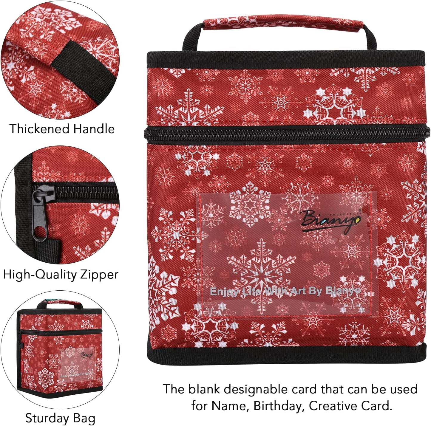 Bianyo 72 Primary Colors Alcohol-Based Dual Tip Bullet & Chisel Alcohol Markers with Christmas Design Bag