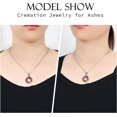 thumbnail image 3 of Circle of Life Urn Necklace for Ashes for Women Men Crystal Eternity Cremation Jewelry Urn Necklace for Ashes Eternity Keepsake for Women Men, 3 of 7