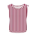 thumbnail image 4 of Fewfanhot Women's Stripe Print Sleeveless Racerback Crop Top, Loose Fit Workout Gym Tank, Lightweight Breathable Summer Athletic Shirt, 4 of 7