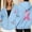 Light Blue, variant on KANG Women's Zip Up Hoodie Fleece Pullover Breast Cancer Awareness Month Long Sleeve Pocket Drawstring Casual Sweatshirt For Everyday Wear
